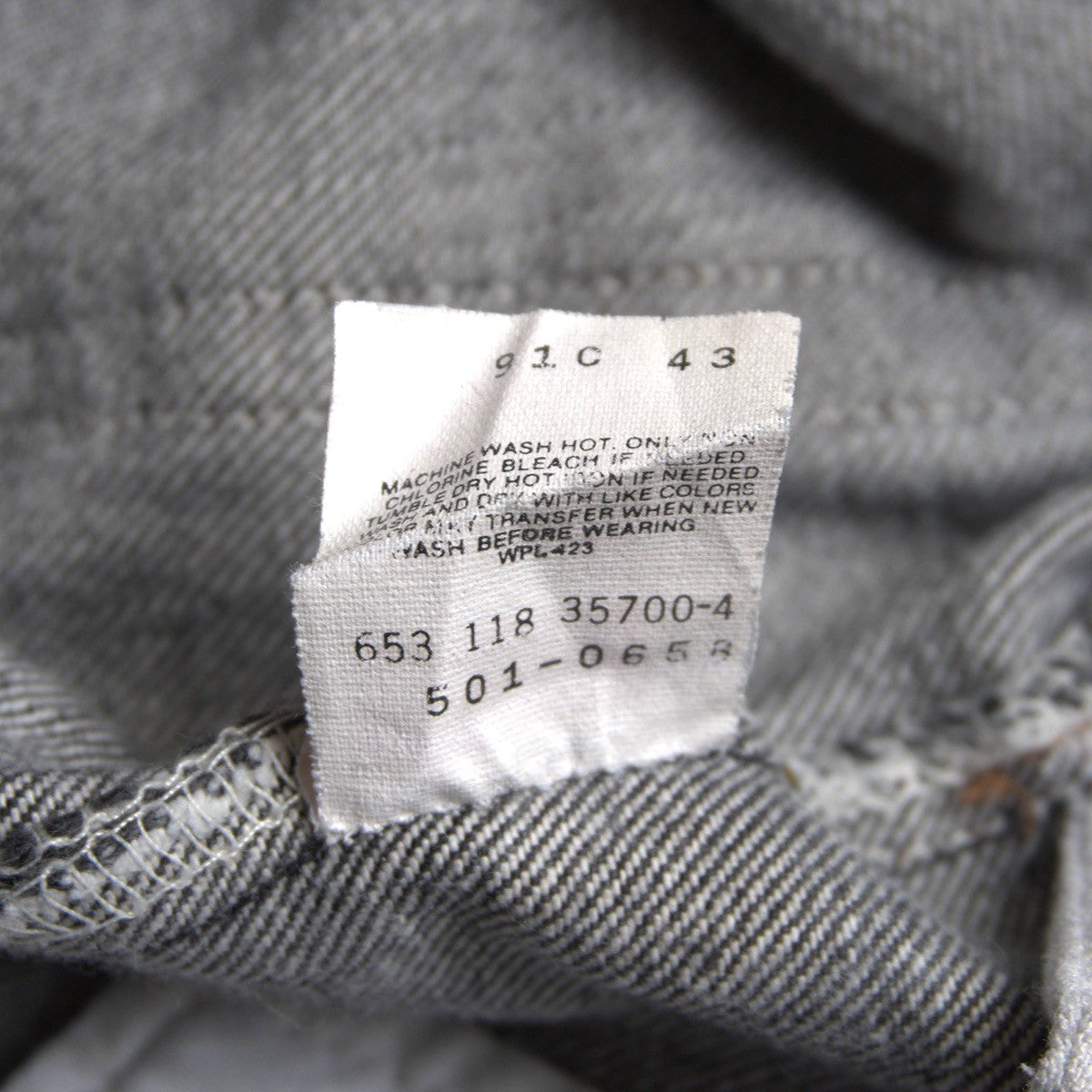 LEVI'S 80s 501 Pre-Dyed Black Denim Pants Size 32×34