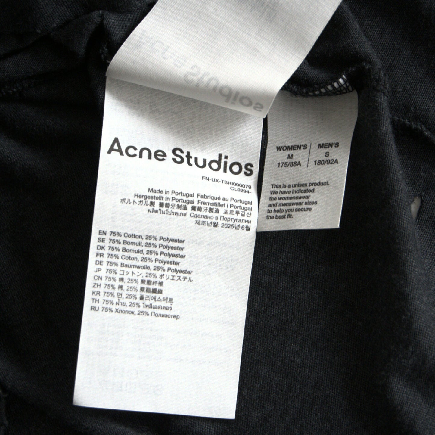 Acne Studios Print Logo Oversize Tee Size XXL