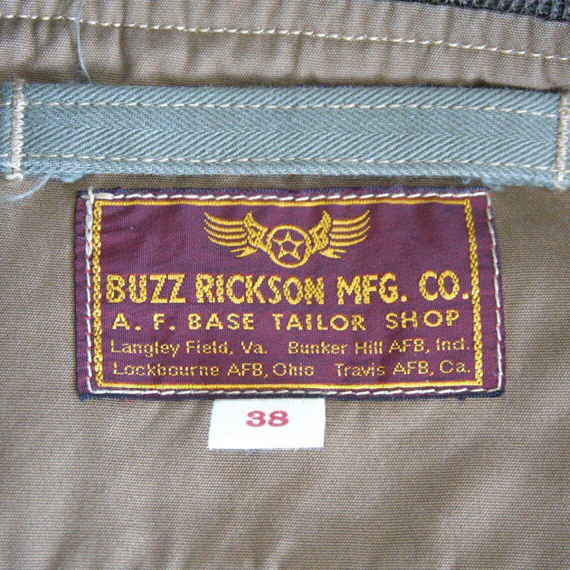 BUZZ RICKSON'S L-2 CIVILIAN MODEL Flight Jacket Size 38