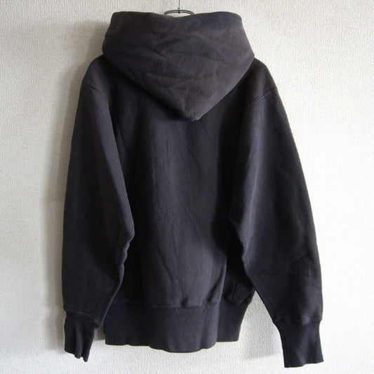 CHAMPION 90s Reverse Weave Black USA Hoodie Size M