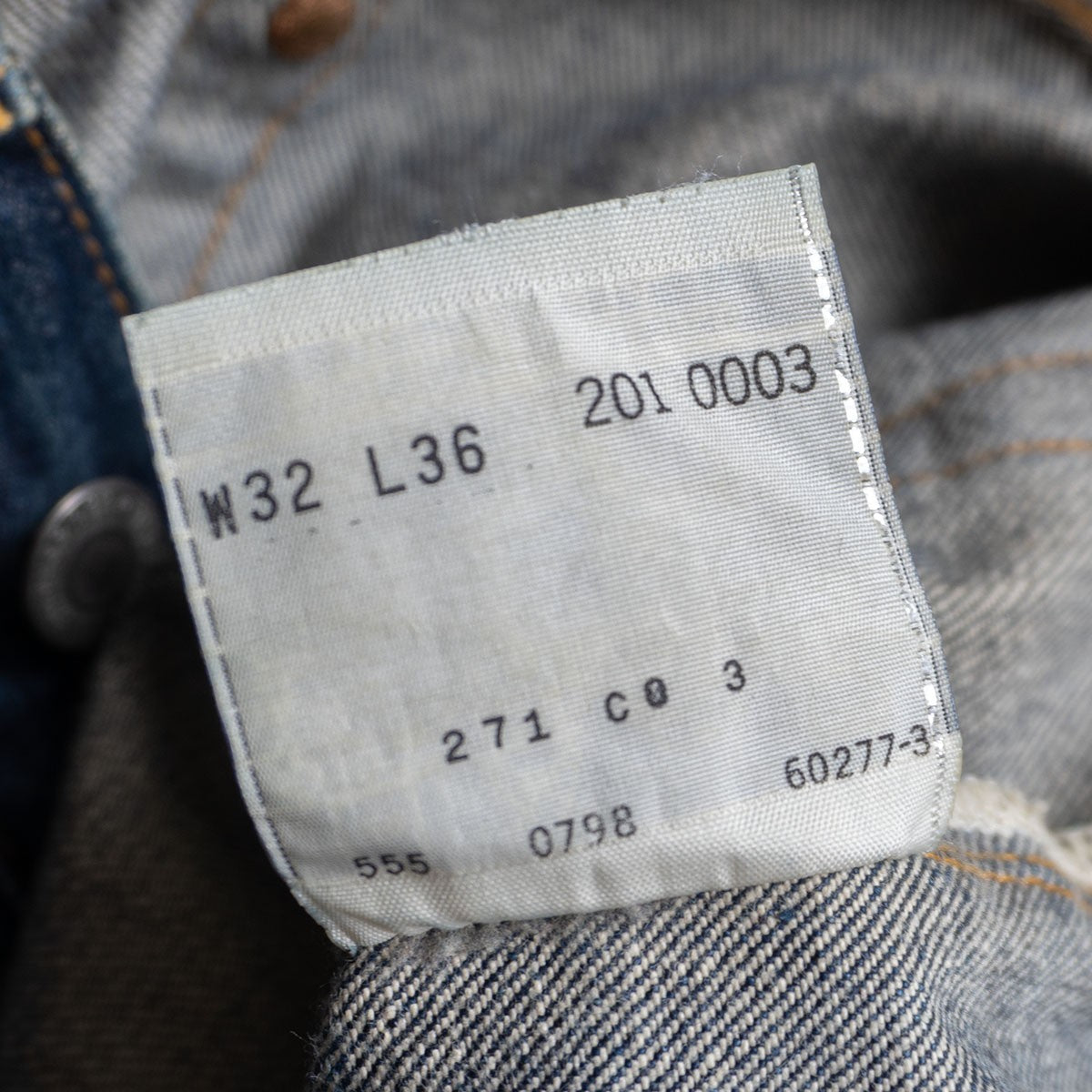 LEVI'S Valencia 201XX Big E Denim Pants Size 32×36