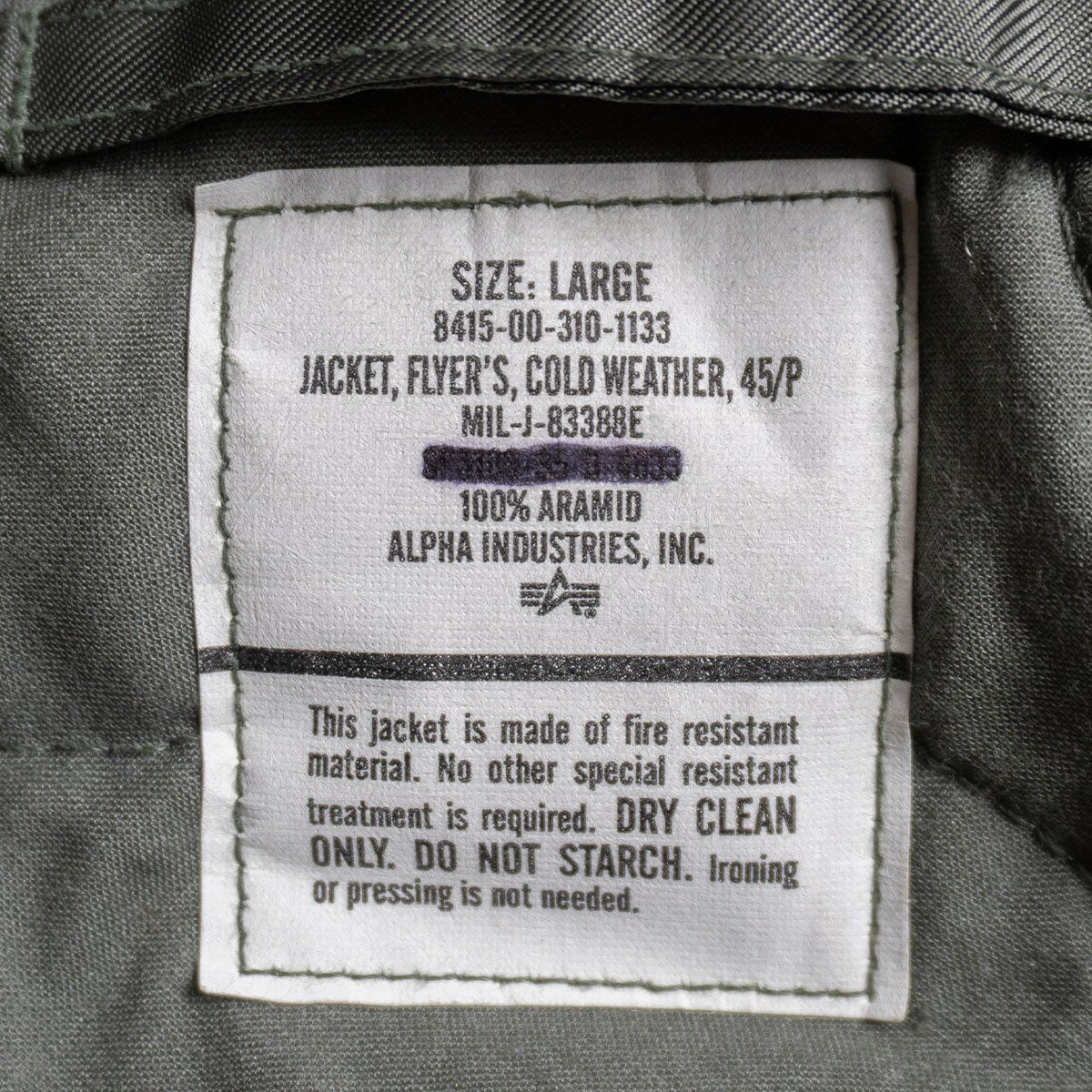 US ARMY USAF 90s CWU-45/P Military Flight Jacket Size L