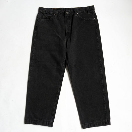 LEVI'S 550 Garment Dyed Baggy Black Denim Pants Size 40×30