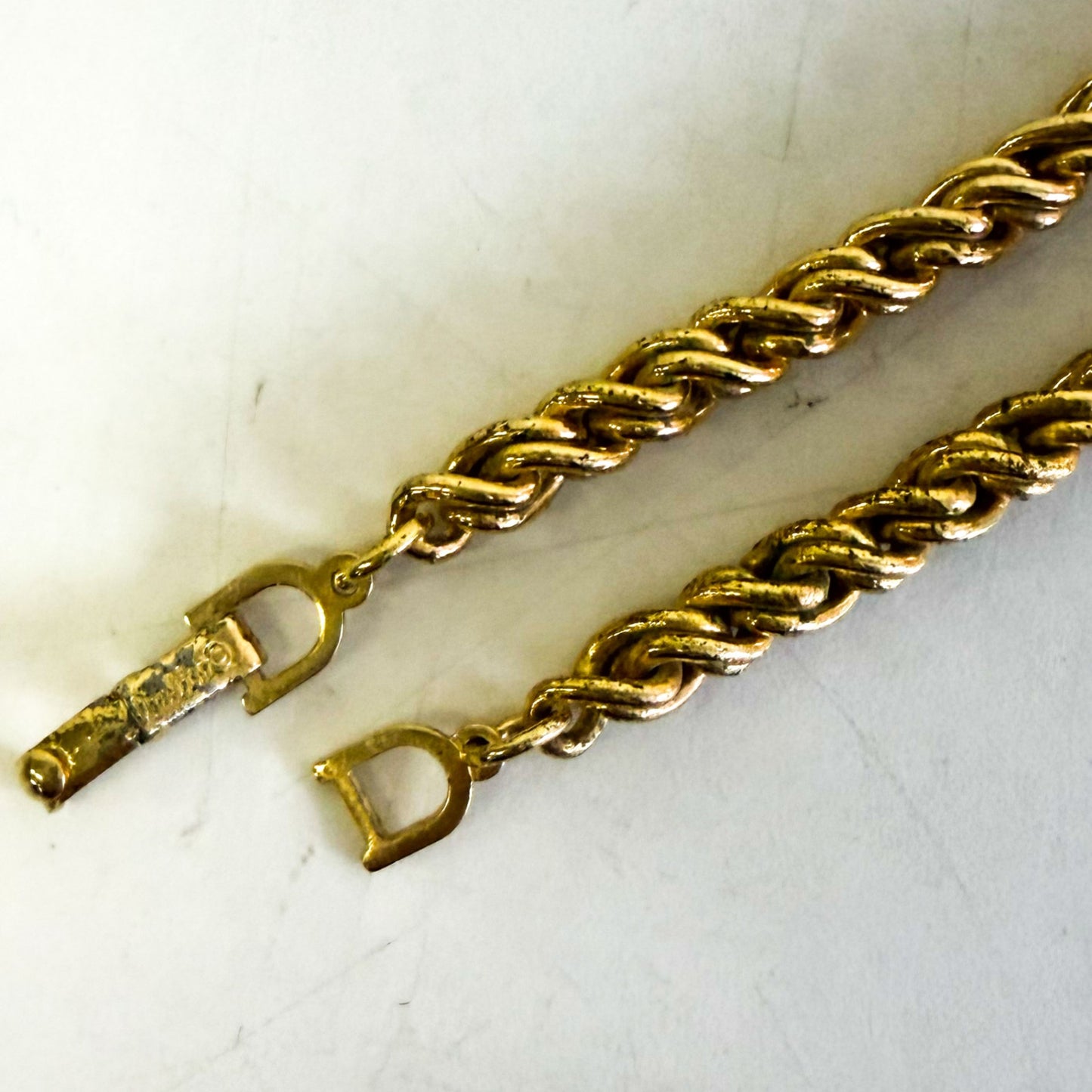 Christian Dior Old Twist Rope Chain Necklace Size ONE SIZE