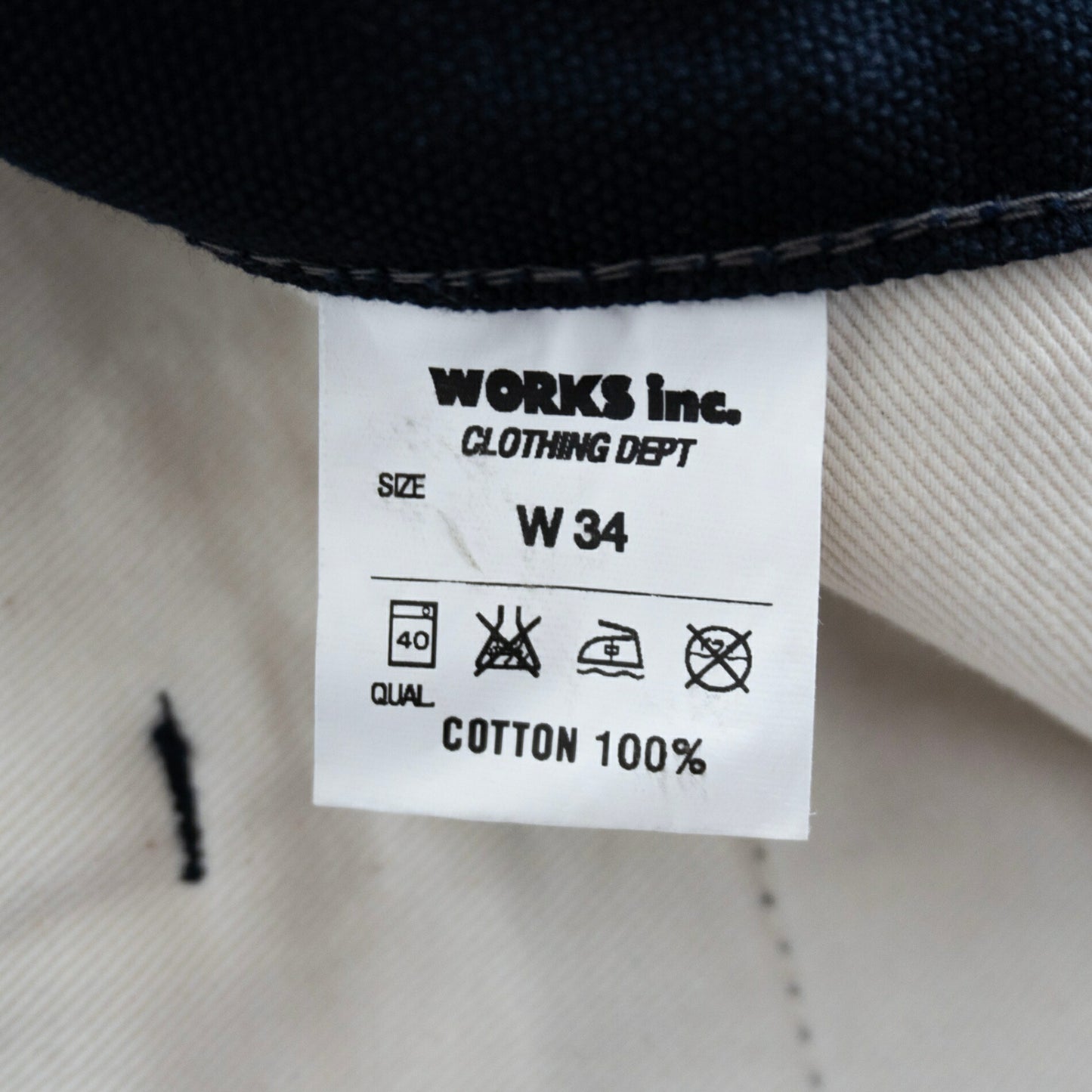 IRON HEART Heavyweight Work Pants Black Size 34