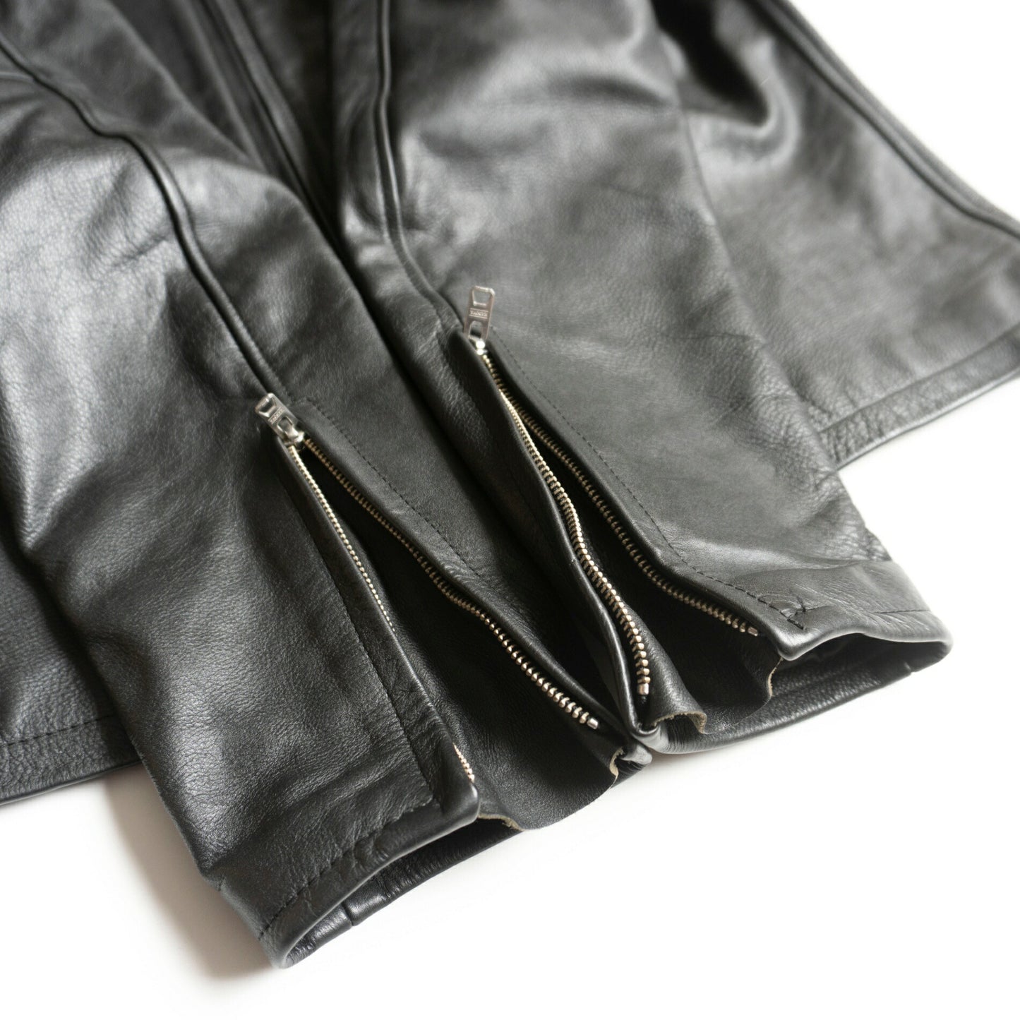KADOYA Cowhide Leather Single Rider Jacket Black Size 4L