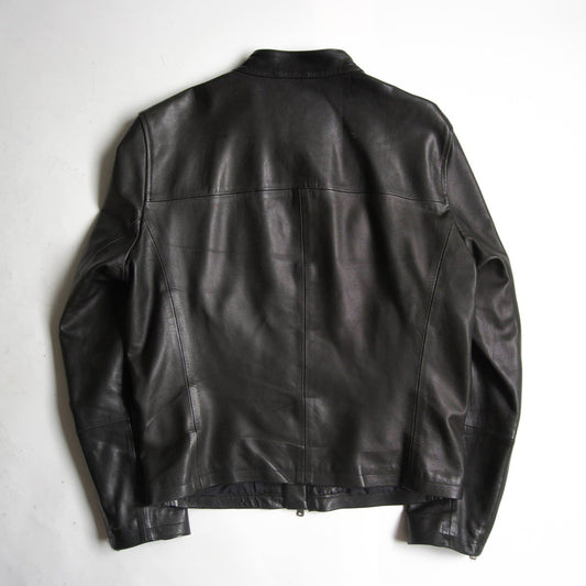 EMMETI Lamb Leather Single Rider Jacket Black Size L