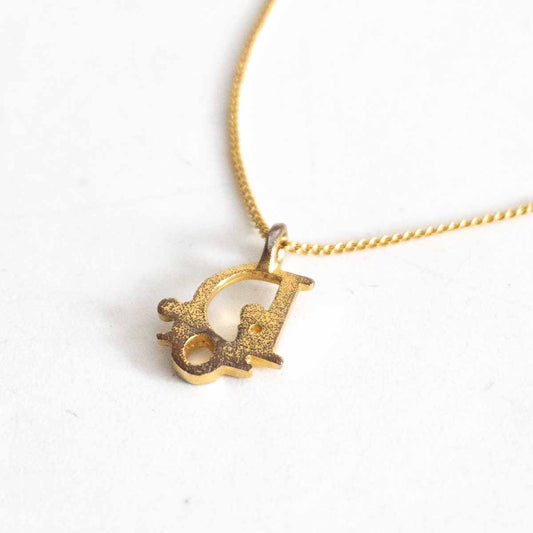 Christian Dior Trotta Logo Charm Necklace Size ONE SIZE