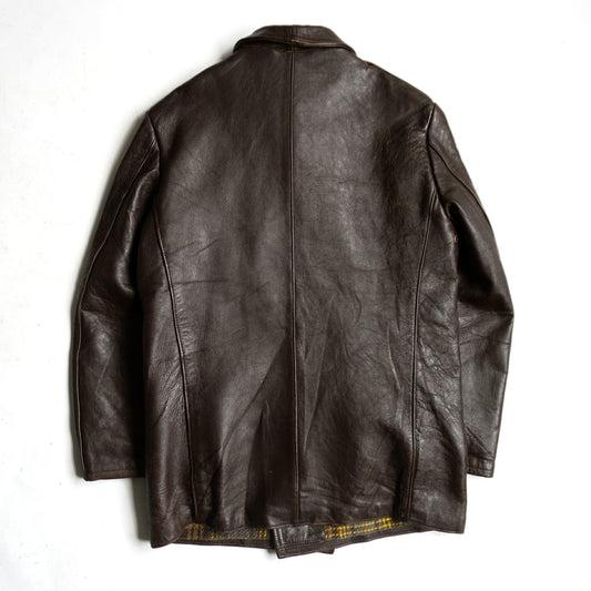 French Vintage 70s Corbusier Leather Jacket Size M