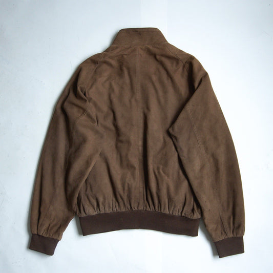 BARACUTA G9 Suede Sheepskin Harrington Jacket Brown Size L