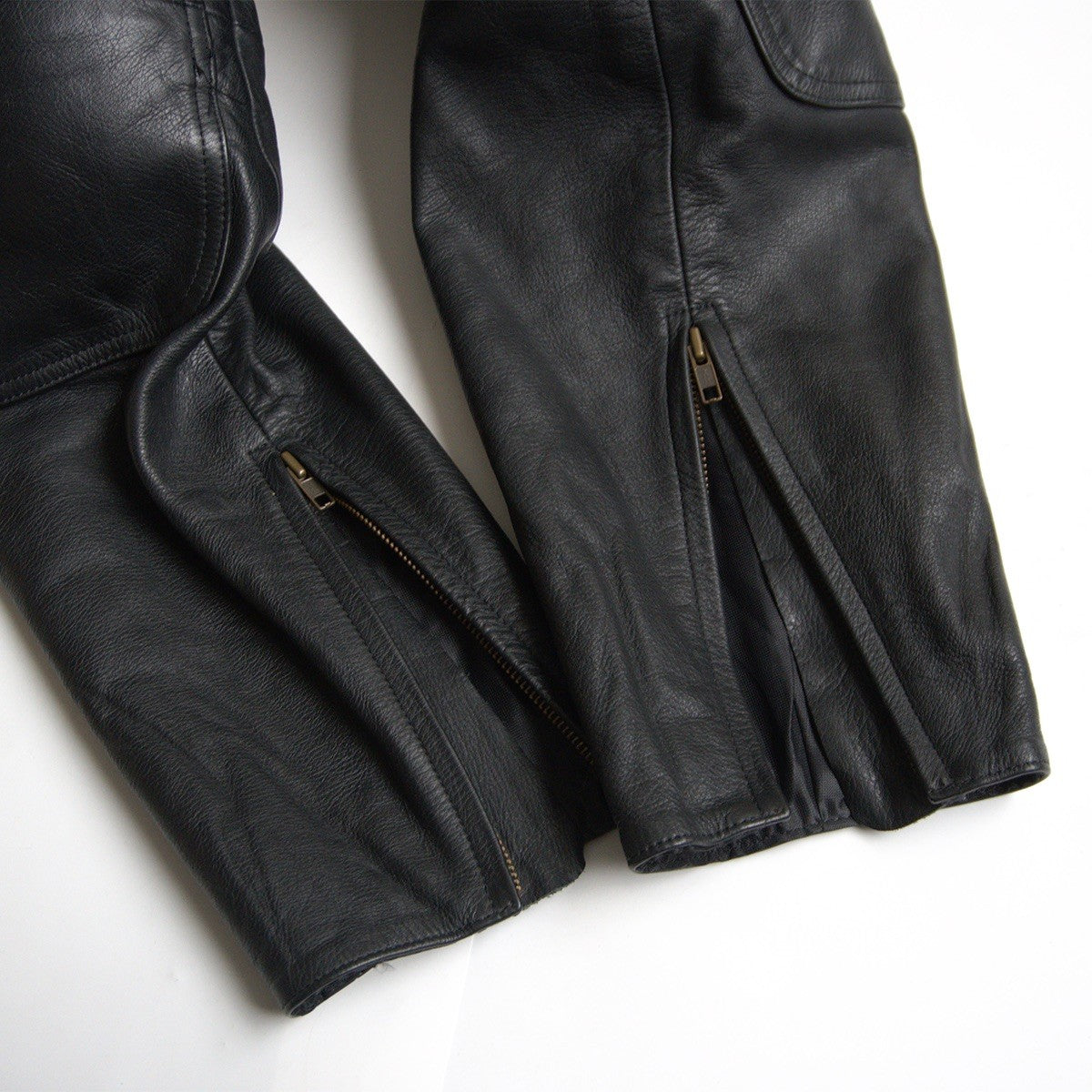 KUSHITANI Thick Cowhide Leather Motorcycle Pants Size LL