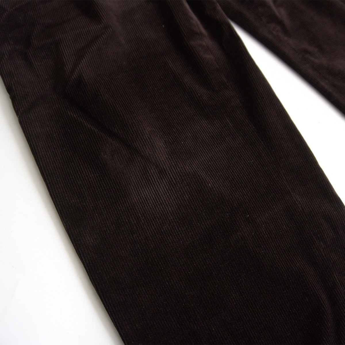HERMES Leather Trim Corduroy Pants Brown Size 33