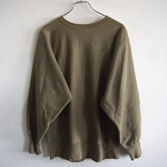 CHAMPION 90s USA Reverse Weave Sweatshirt Khaki Size L