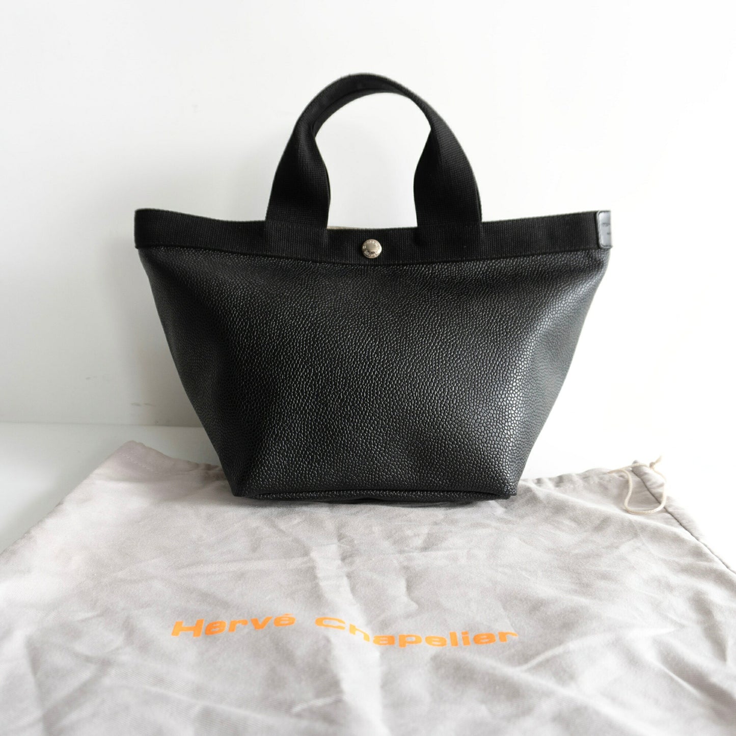 Herve Chapelier 707GP Coated Canvas Noir Tote Size ONE SIZE