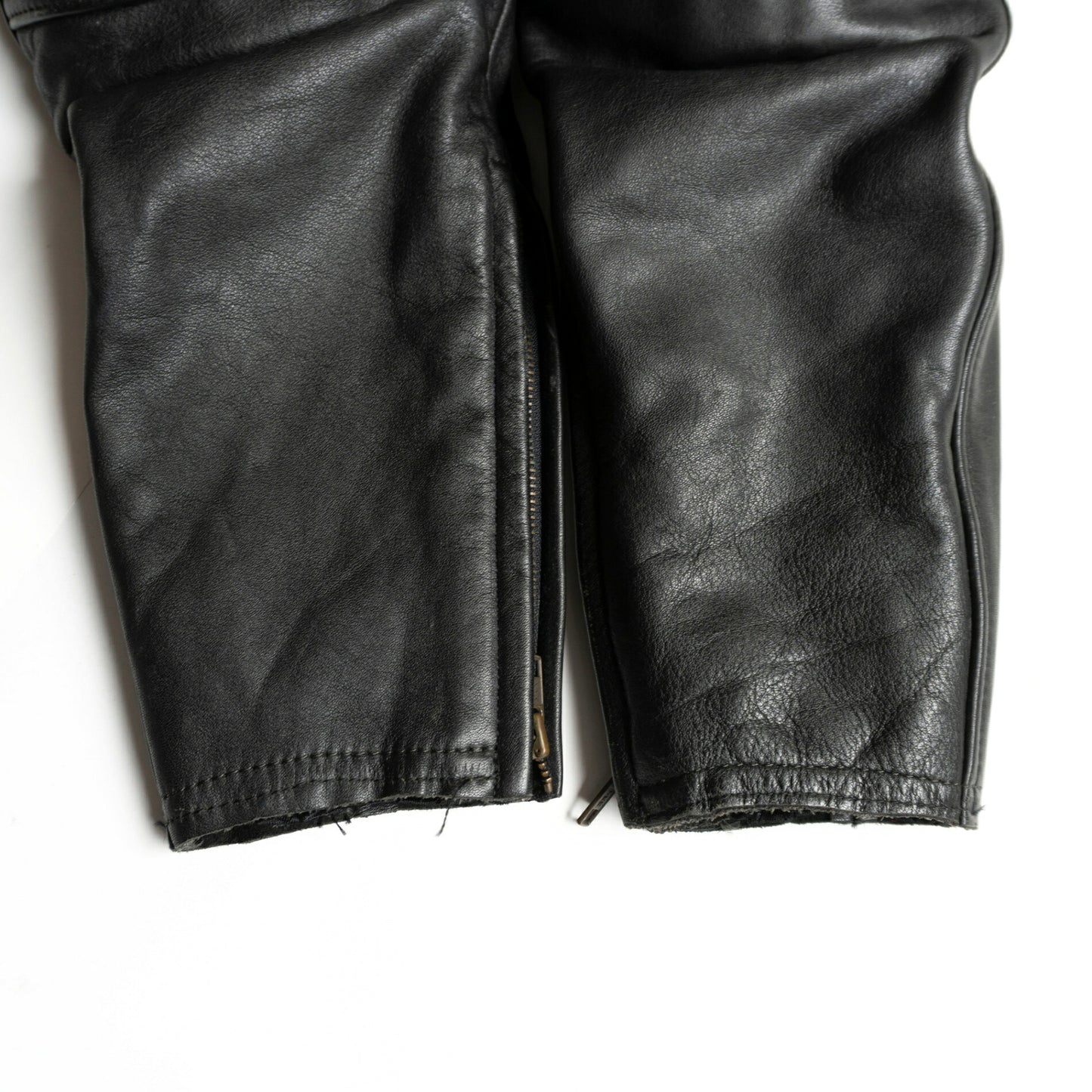KADOYA Black Motorcycle Thick Cowhide Leather Pants Size L
