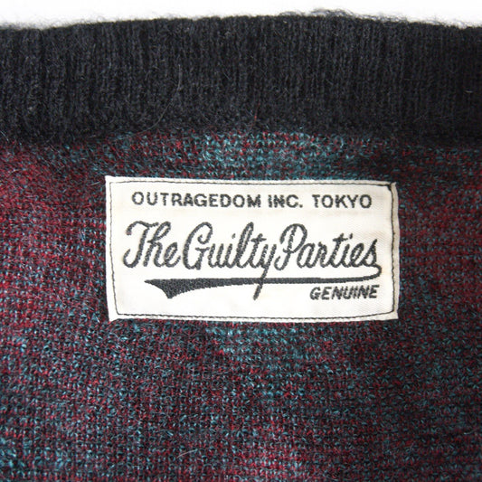 WACKO MARIA Argyle Mohair Cardigan Size S