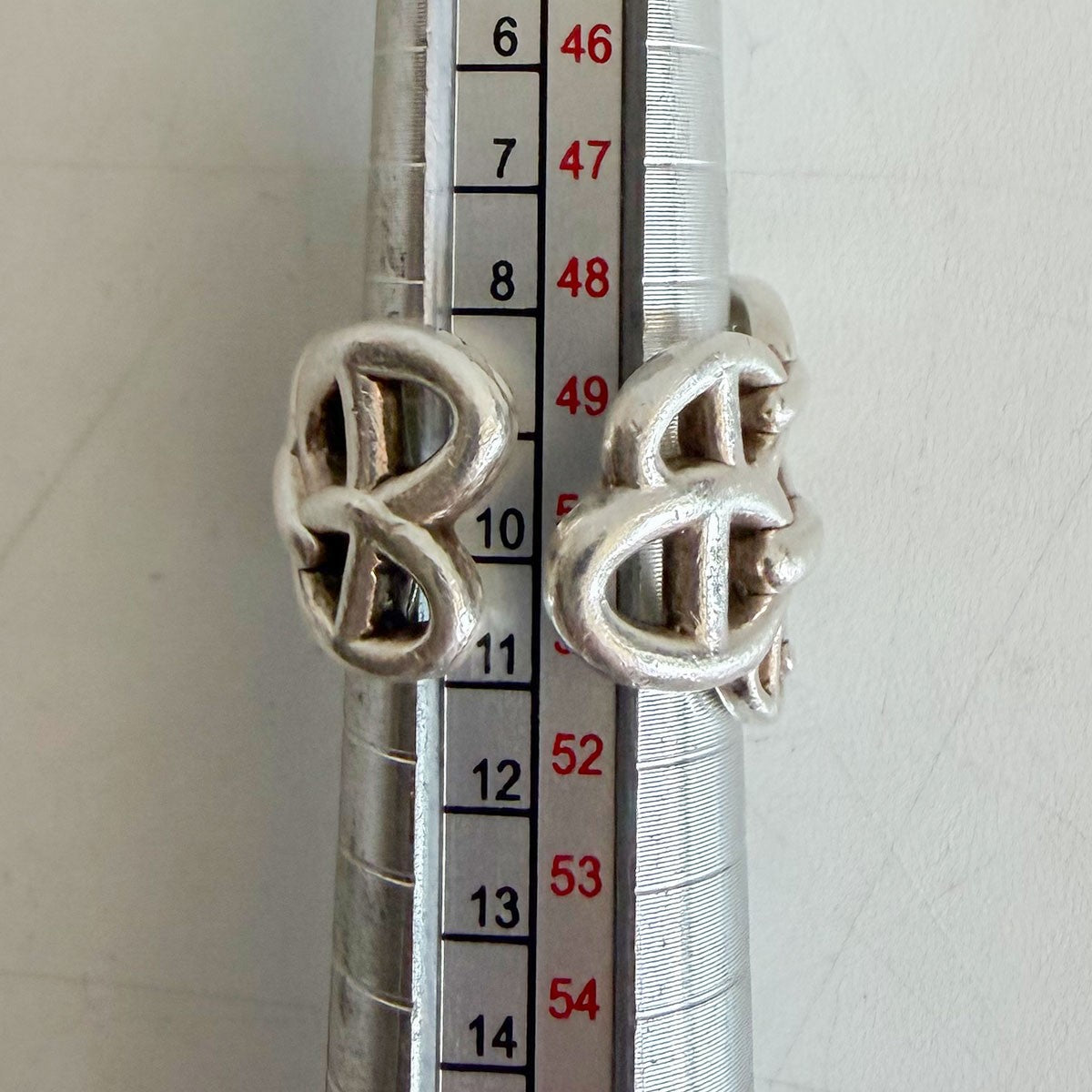 HERMES Silver 925 Enchainee GM Chaine d'Ancre Ring Size 53