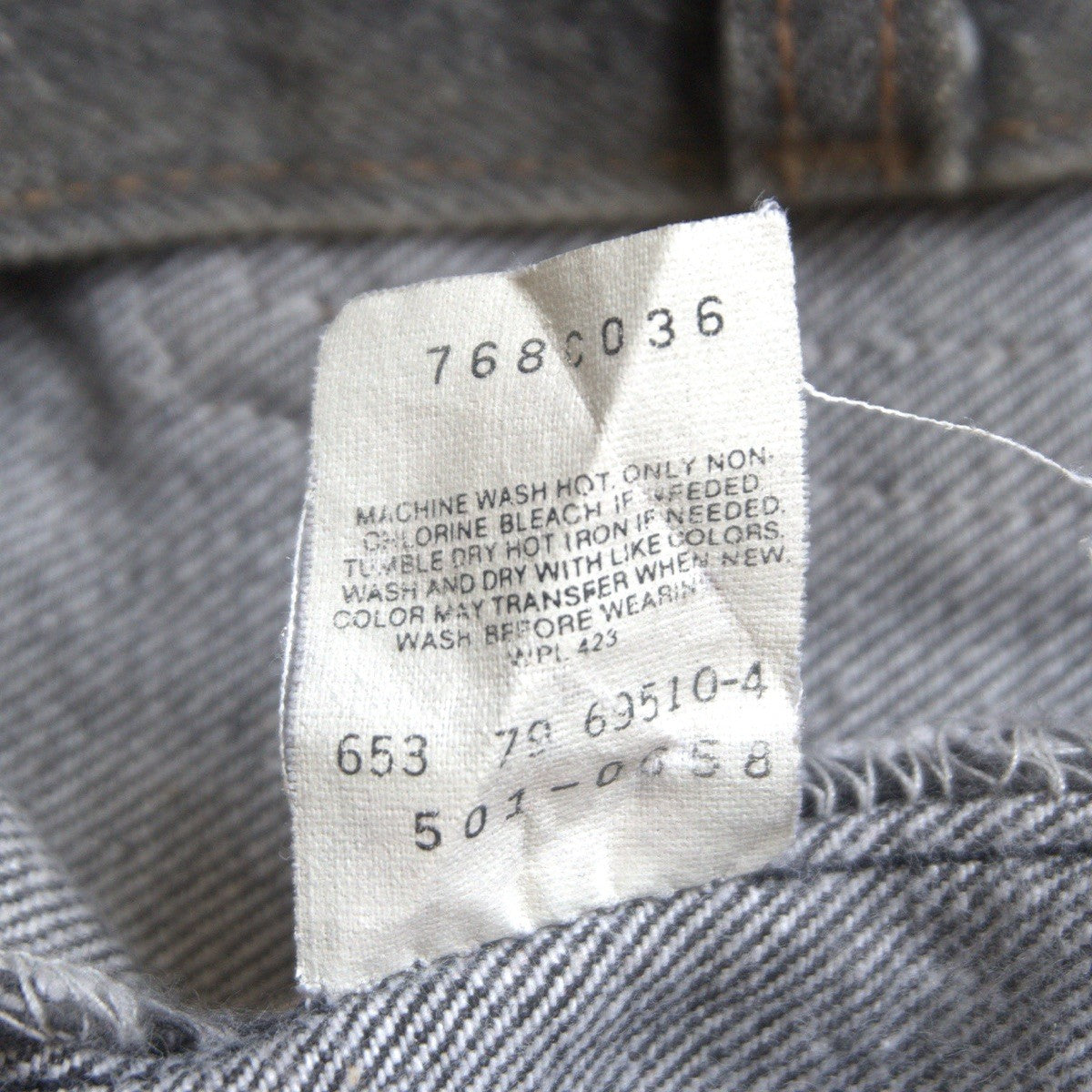 LEVI'S 80s 501 Garment-Dyed Black Jeans Size 32×32