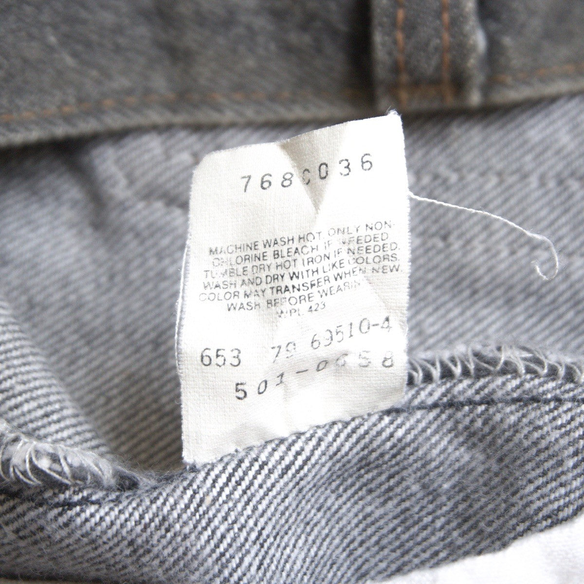 LEVI'S 80s 501 Pre-dyed Black Made in USA Jeans Size 36×36