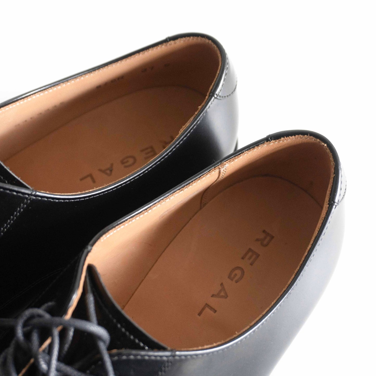 REGAL Straight Tip Leather Shoes Black Size 27cm