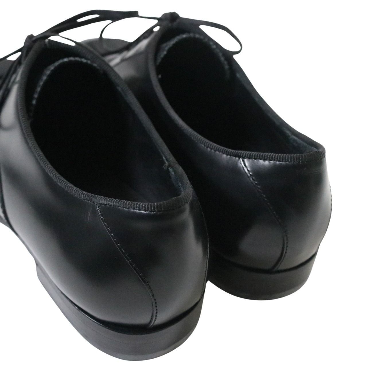 JIMMY CHOO Falcon Grosgrain Ribbon Oxfords Black Size 26.0cm