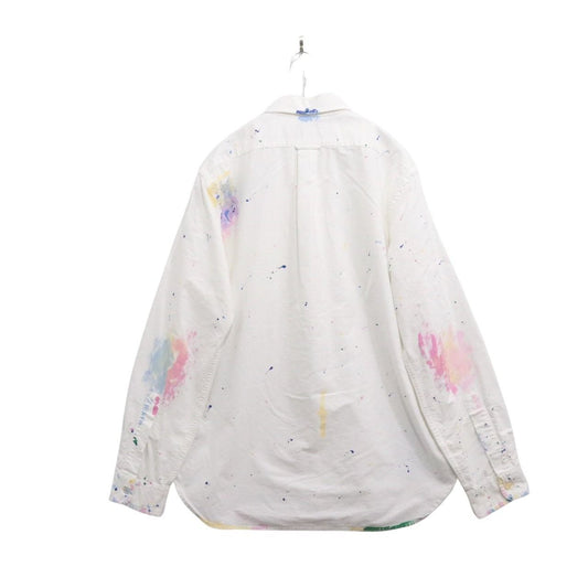 Polo Ralph Lauren Paint Splatter Oxford Shirt White Size M