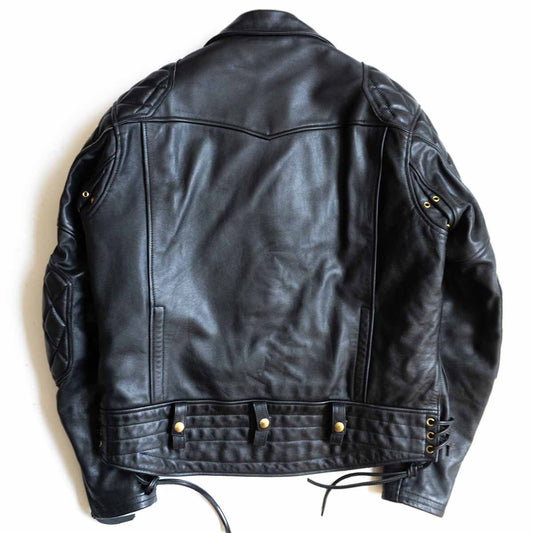 KADOYA EVO Padded Double Rider Leather Jacket Black Size 3LB