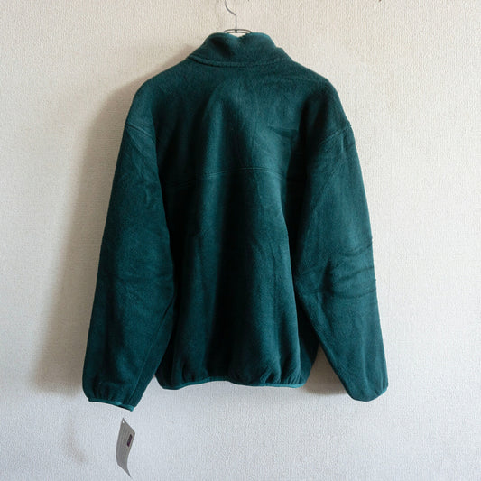 L.L.BEAN Script Logo Snap-T Fleece Pullover Green Size L