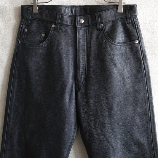 STUDIO D'ARTISAN Leather Pants Black Size 40