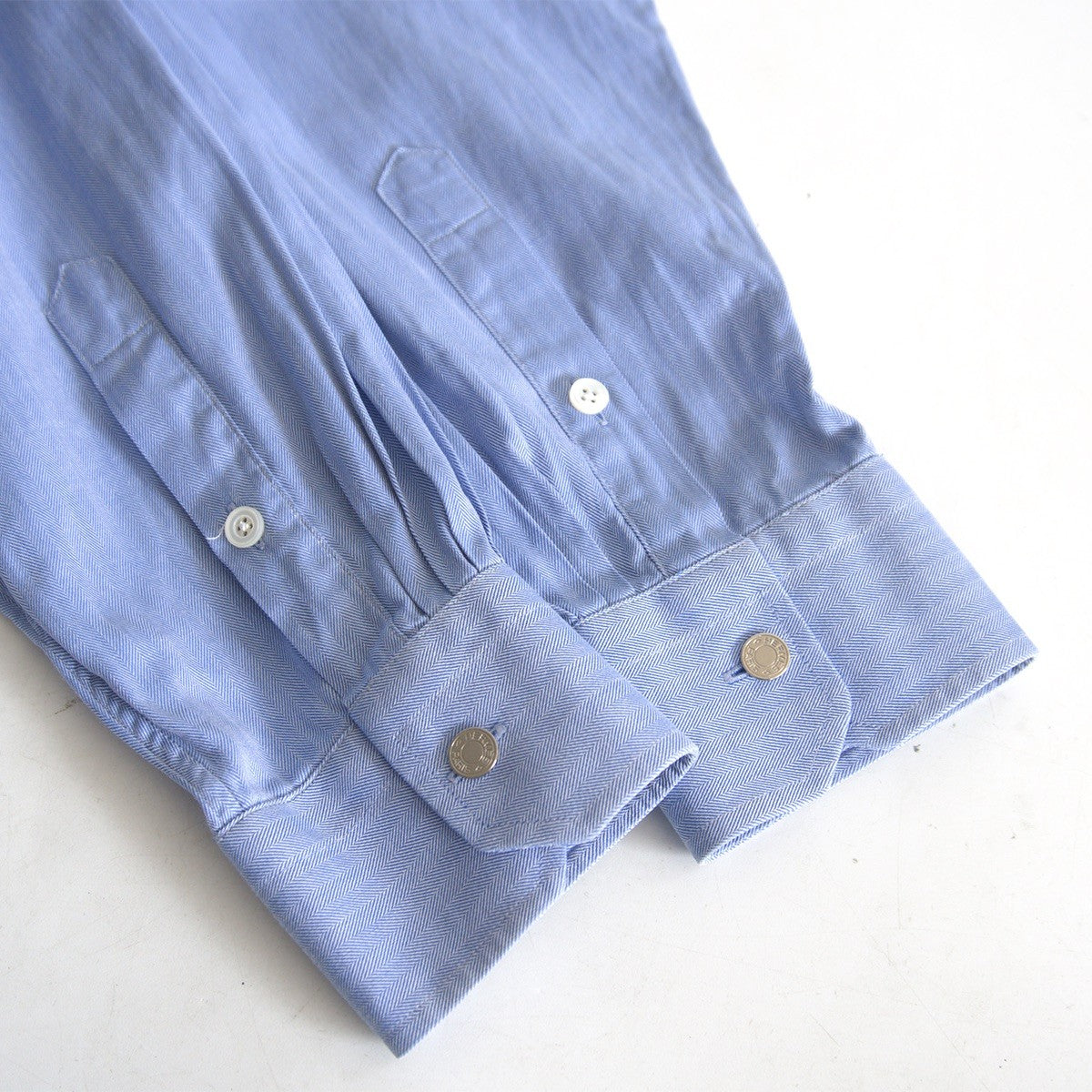 HERMES Cotton Sellier Button Long Sleeve Shirt Size 41