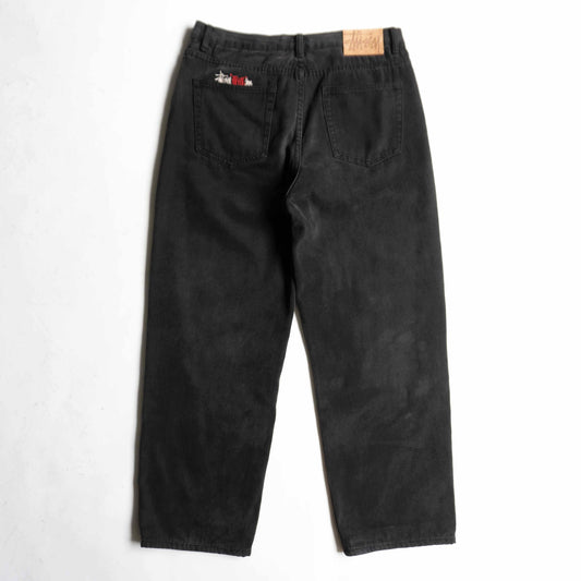 STUSSY Washed Canvas Big OL Black Denim Jeans Size 30