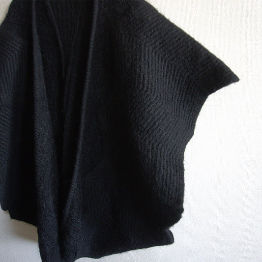ISSEY MIYAKE 70s Black Deconstructed Knit Jacket