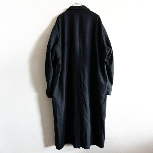 Y's for men Double Zip Wool Long Coat Black Size L