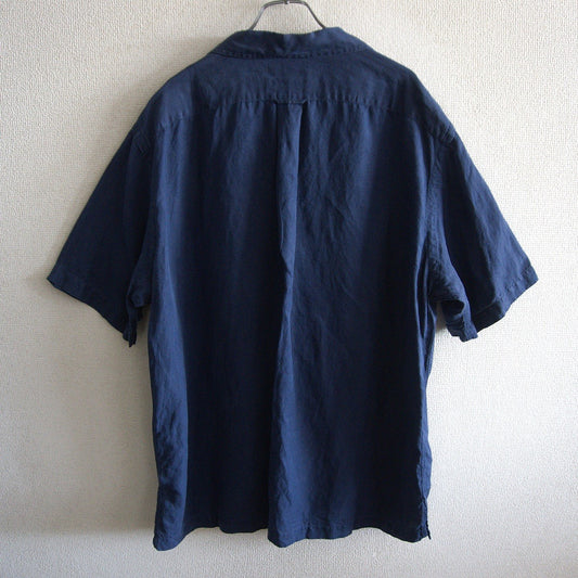 POLO RALPH LAUREN Caldwell Linen Open Shirt Navy Size L