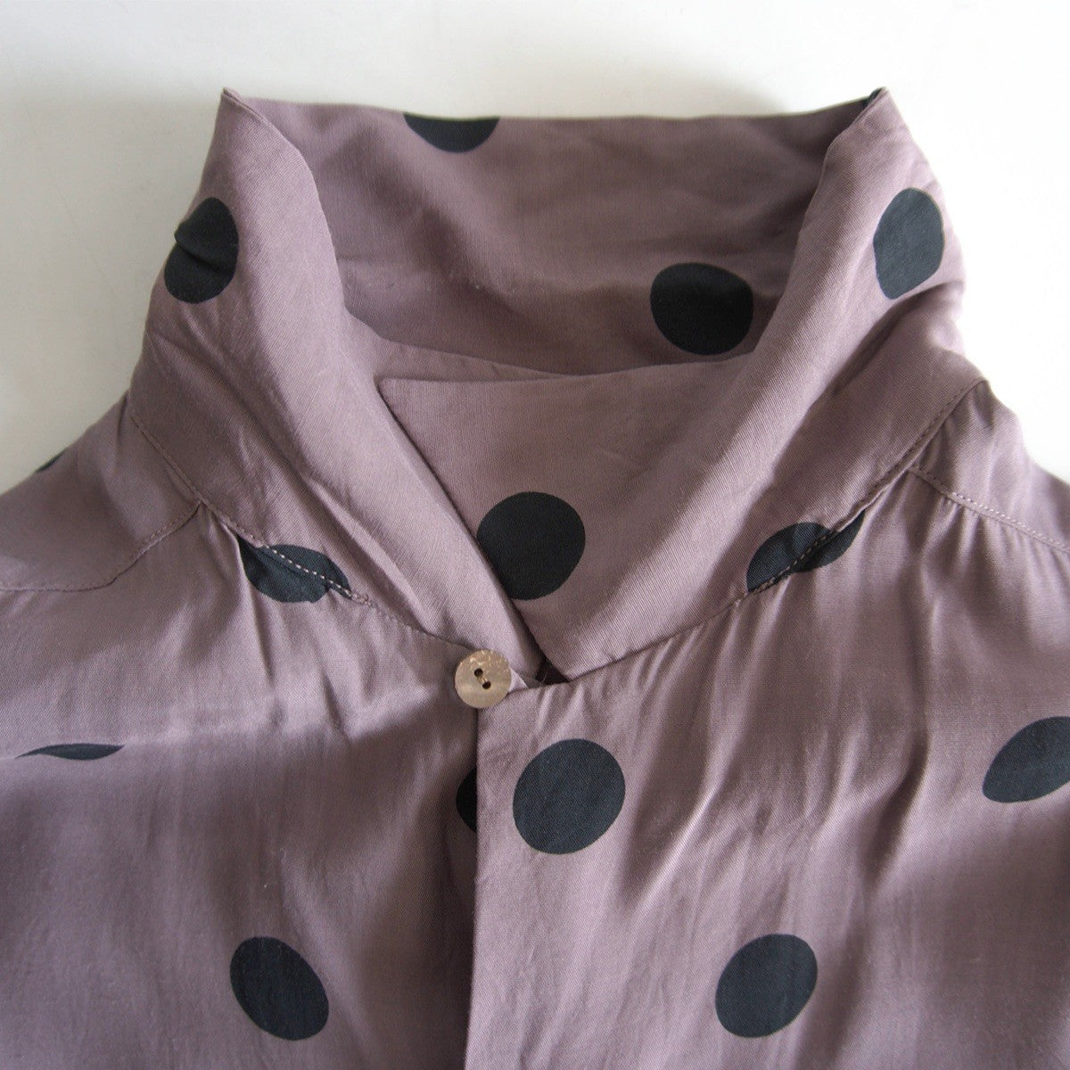WACKO MARIA Rayon Polka Dot Open Collar Shirt Size XL