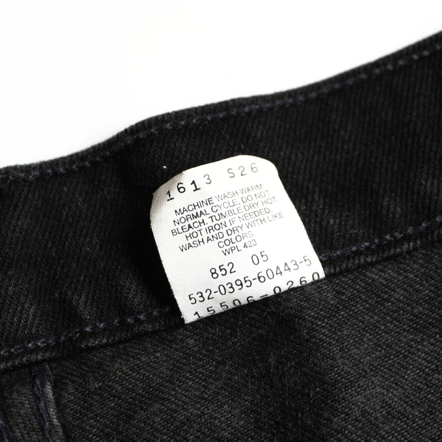 wss LEVI'S 506 Garment Dyed Black Denim USA Made Size M