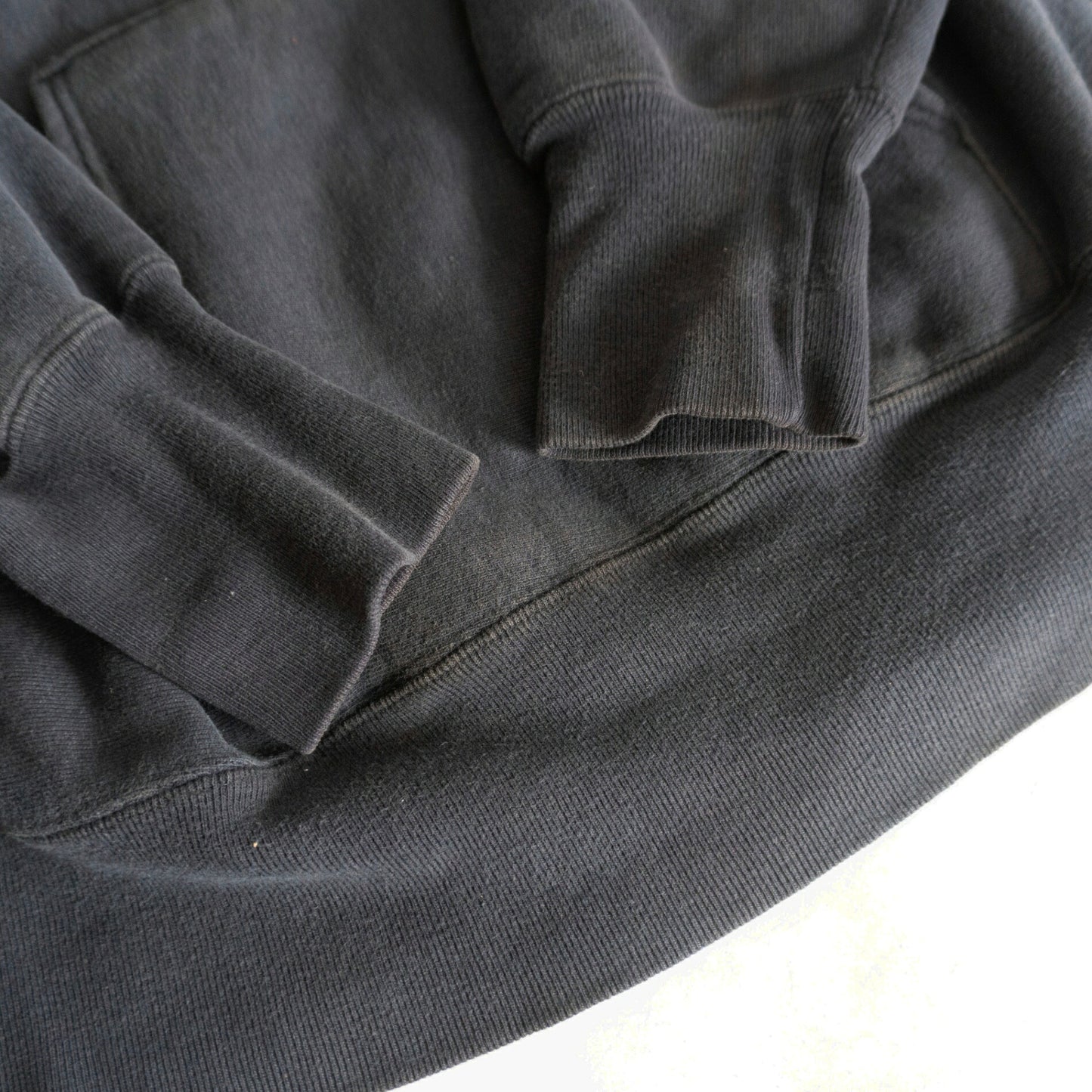 CHAMPION 90s Reverse Weave Black Hoodie USA Made Size L