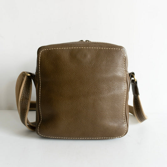 Tsuchiya Kaban Tone Oil Nume Zip Top Bag Green Size ONE SIZE