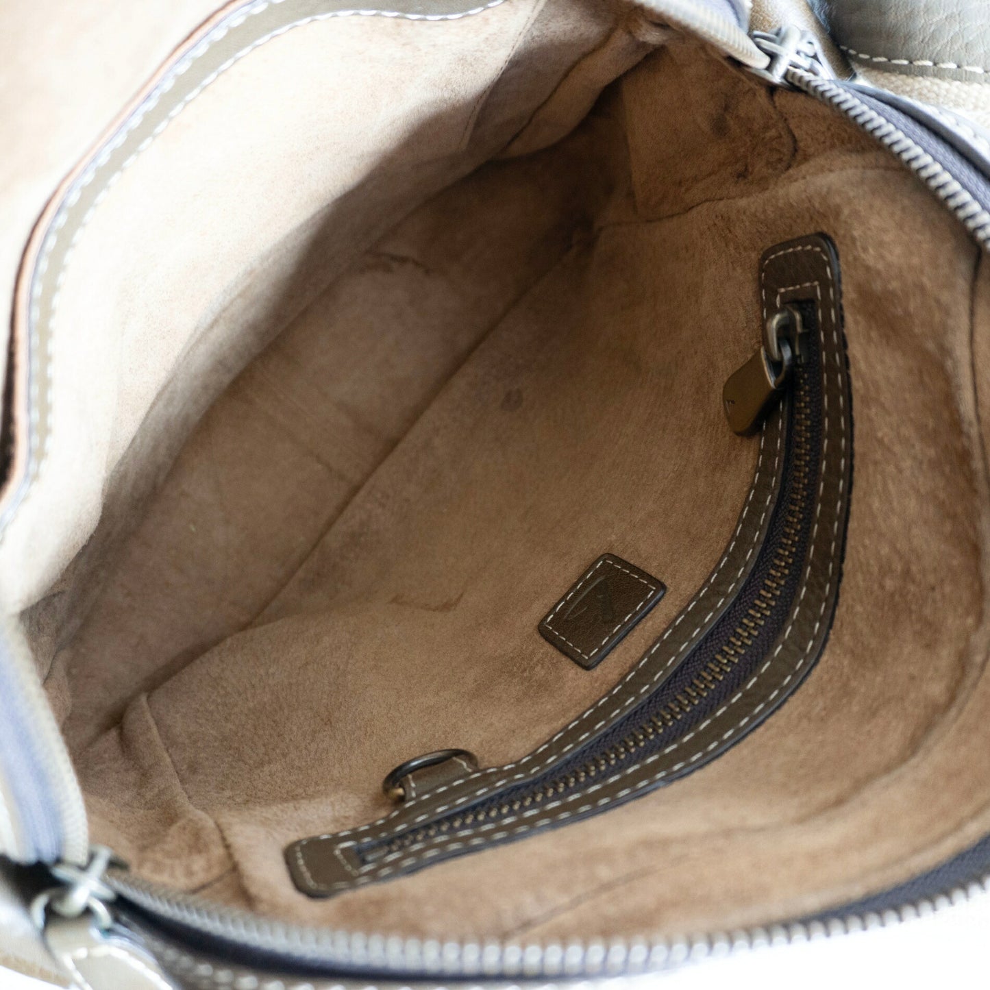 Tsuchiya Kaban Tone Oil Nume Zip Top Bag Green Size ONE SIZE