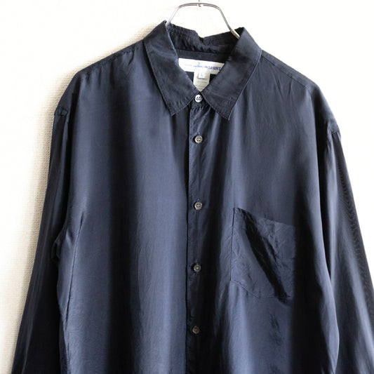 COMME des GARCONS SHIRT Cupro French-Made Shirt Blue Size L