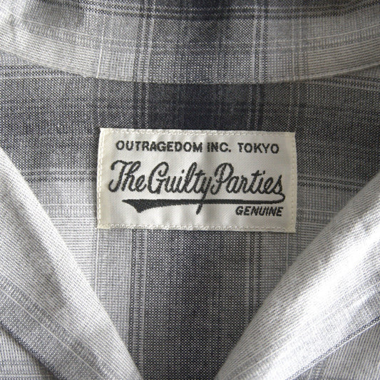 WACKO MARIA Ombre Check Rayon Open Collar Shirt Size S