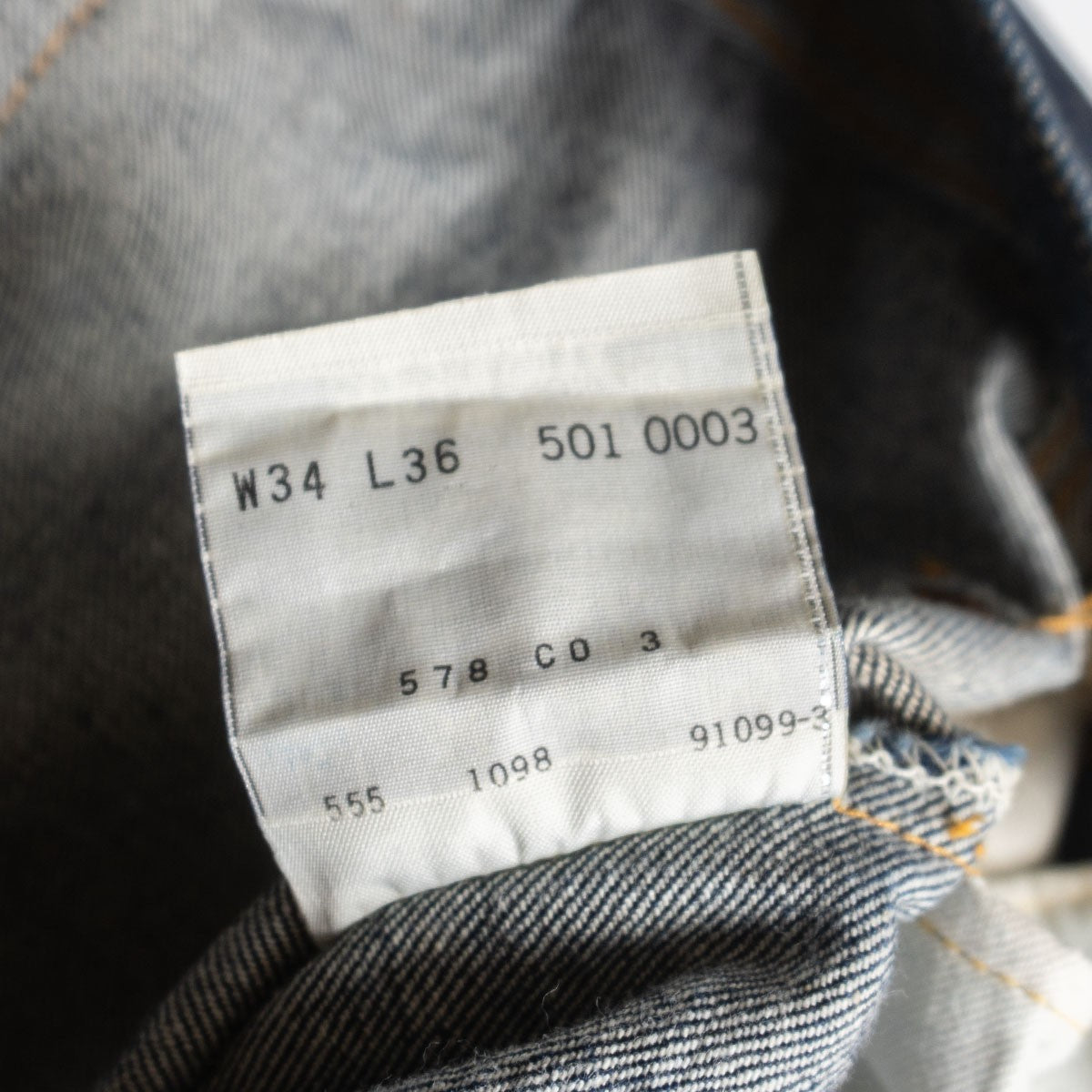 LEVI'S Valencia 501XX Big E Dark Wash Jeans Size 34×36
