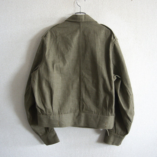 British Army 50s Green Denim Battle Dress Jacket Size 8