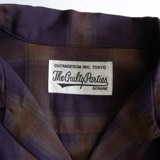 WACKO MARIA Ombre Check Rayon Open Collar Shirt Size S