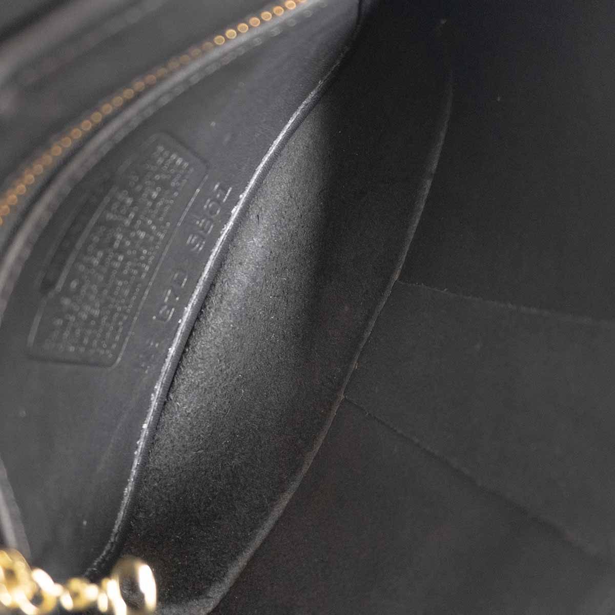 OLD COACH Black Leather Flap Shoulder Bag Size ONE SIZE