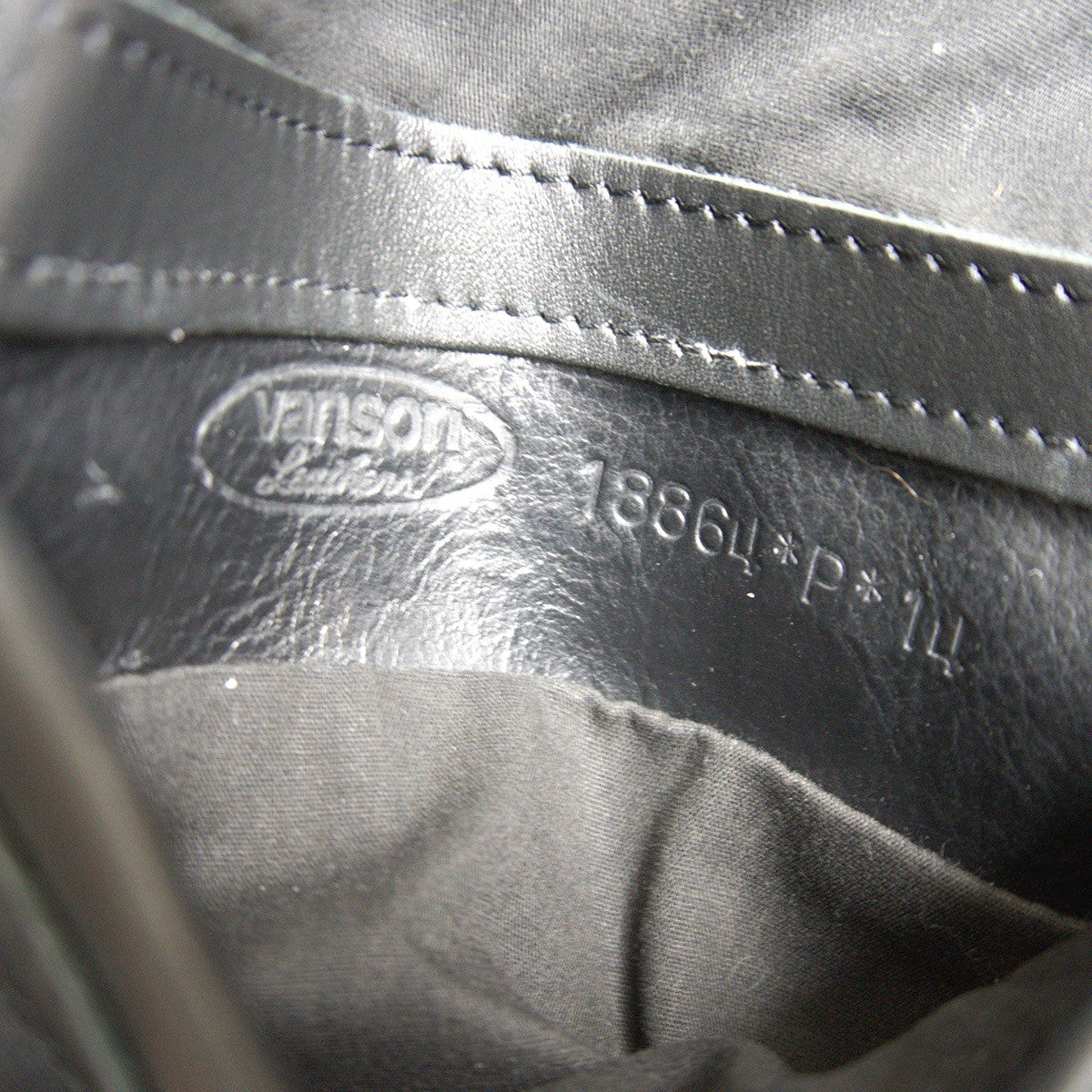 VANSON TJV All Leather Varsity Jacket Black USA Made Size 36