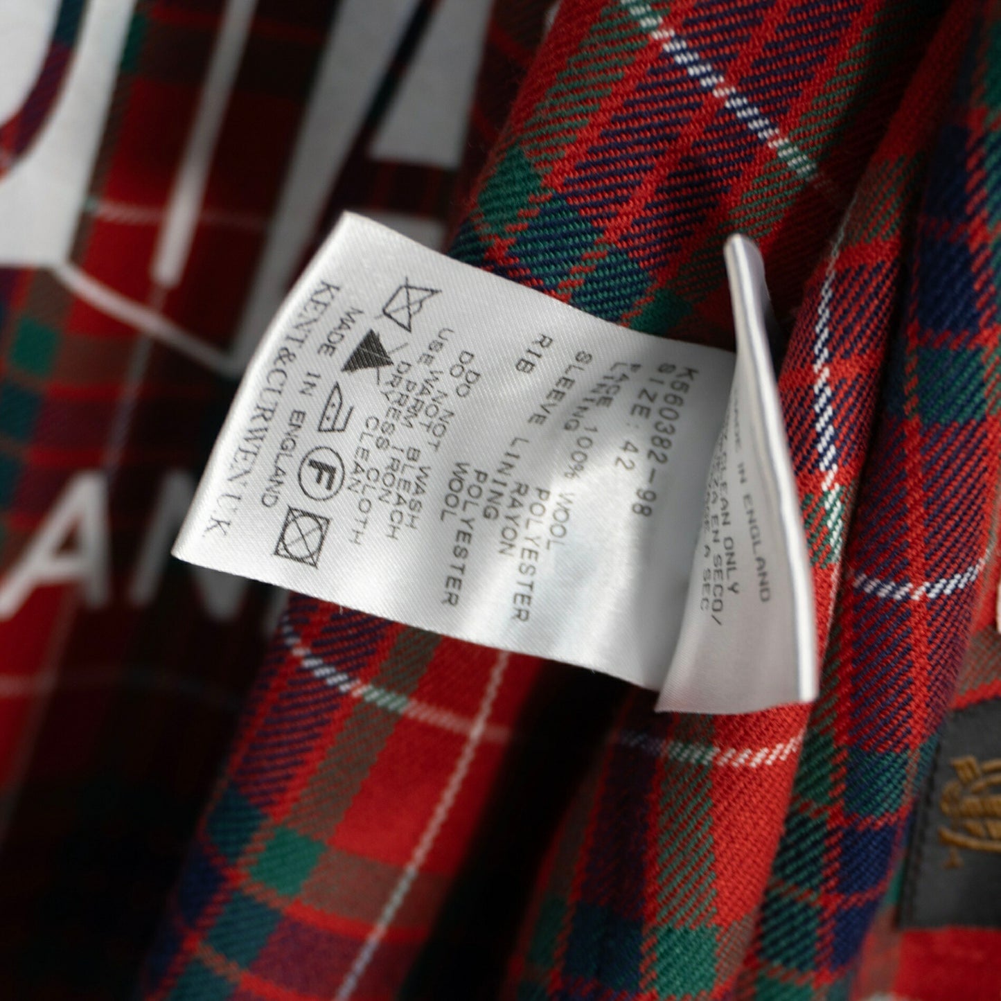 BARACUTA G9 Wool Stripe Harrington Jacket Size 42