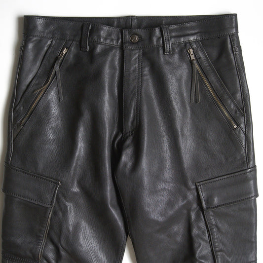 KADOYA Thick Cowhide Leather Cargo Pants Size LL