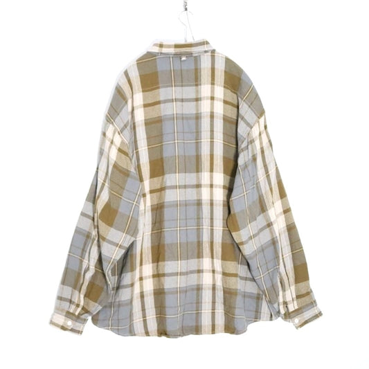 THE NORTH FACE PURPLE LABEL Flannel Plaid Shirt Khaki Size L