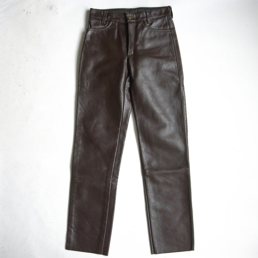 VANSON Leather Pants Thick Cowhide Brown Size 32